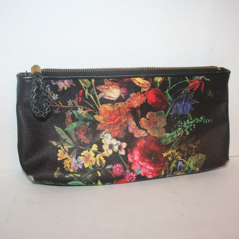 Elliott Lucca Floral Zip Closure Womens Cosmetic Bag